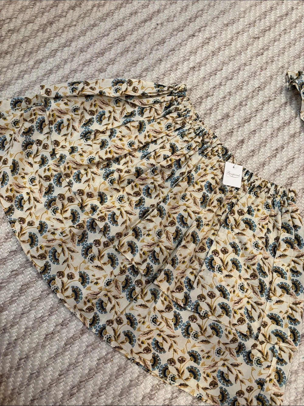 Bonpoint Floral Tiered top &skirt  in Cream, Blue & yellow size 12!